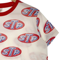 US古着 80's STP 総柄 プリントTシャツ トリム USA製 ホワイト Size M 福生店