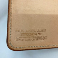 FUNNY ファニー 二つ折り財布 レザー 象革 ゾウ革 ベージュ 瑞穂店