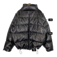 A FEW GOOD KIDS アフューグッドキッズ Logo Puffer Jacket サークルロゴ フェイクレザー パファージャケット ブラック Size XL 福生店