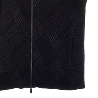 EMPORIO ARMANI エンポリオアルマーニ ジップアップ ニットベスト キルティングライナー 二重構造 ブラック Size 54 福生店