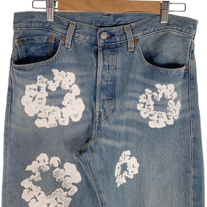 DENIM TEARS デニムティアーズ LEVI'S リーバイス 501 DT Wreath Jean リースプリント デニムパンツ インディゴ  Size 31×32 福生店