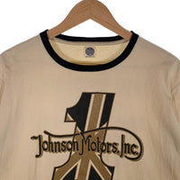 TOYS McCOY トイズマッコイ Johnson Motors No.1 リンガーTシャツ ベージュ Size L 福生店