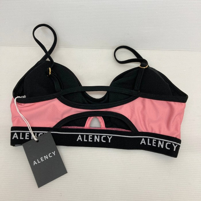 ALENCY アレンシー ロゴ入りトライアングルビキニ 水着 ピンク sizeF ...