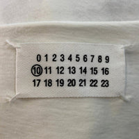 Martin Margiela マルタンマルジェラ M字ラバーコーティング Vネックカットソー 半袖 ホワイト Size 46 福生店