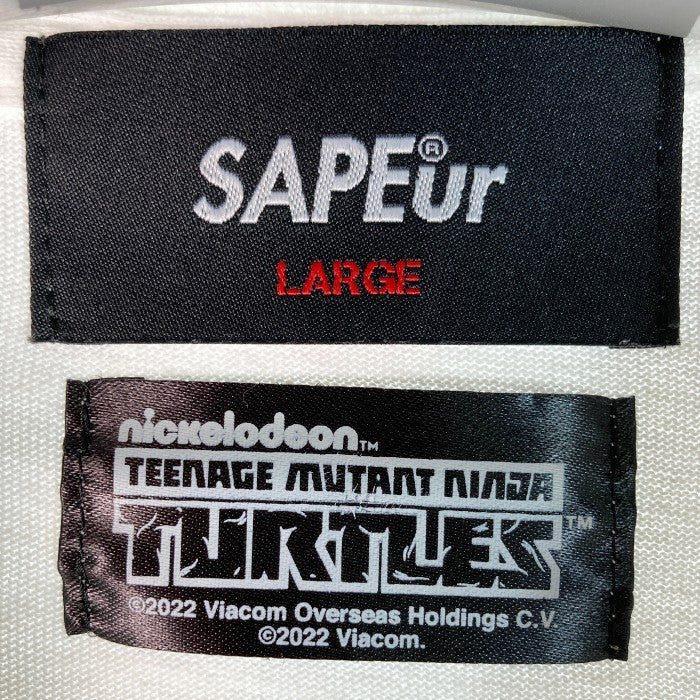 SAPEur サプール TURTLES タートルズ Tシャツ ホワイト sizeL 瑞穂店
