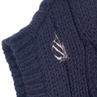 NAUTICA ノーティカ 22SS ケーブルニット ベスト Vネック コットン ネイビー Size XXL 福生店