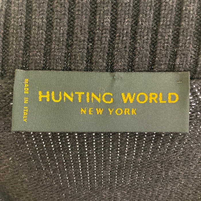 HUNTING WORLD ハンティングワールド ニット カーディガン 8KN11 65092 ブラック sizeL 瑞穂店