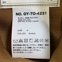 TENDER PERSON テンダーパーソン 23SS LOGO MOCKNECK TEE ロゴ モックネック Tシャツ カーキ Size 4 福生店