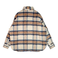 AVIREX アヴィレックス SHAGGY CHECK SHIRT シャギー チェック ウール混 シャツ ベージュ sizeL 瑞穂店