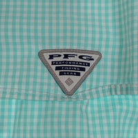 Columbia コロンビア PFG Fishing Plaid Bonehead Shirts フィッシングシャツ チェック ホワイト ライトグリーン Size 3X 福生店