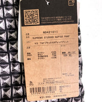 Supreme シュプリーム×THE NORTH FACE ノースフェイス スタッズ柄 ヌプシ ダウンパンツ Studded Nuptse Pant 21SS ND42101I ブラック sizeXL 瑞穂店