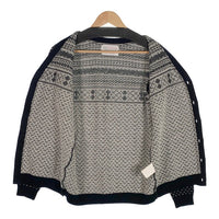 DELUXE clothing デラックス クロージング バーズアイ ウールニット カーディガン ブラック Size L 福生店