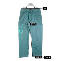 X-LARGE エクストララージ PAINTED WORK PANTS ペイント ワークパンツ グリーン size34 瑞穂店