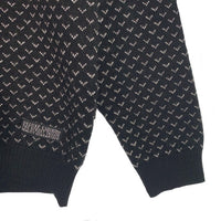 DELUXE clothing デラックス クロージング バーズアイ ウールニット カーディガン ブラック Size L 福生店