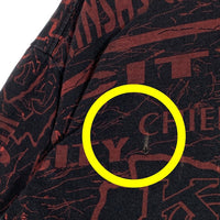 NFL KANSAS CITY CHIEFS チーフス 総柄 オーバープリント Tシャツ ブラック Size XL 相当 福生店