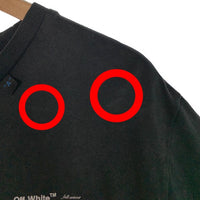 OFF-WHITE オフホワイト ABSTRACT ARROWS S/S SLIM TEE バックアロー刺繡 Tシャツ フェードブラック OMAA027F19185011 Size L 福生店