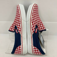 VANS バンズ チェッカー柄 レッド ホワイト スリッポン classic SLIP ON 赤 白 size27.5cm 瑞穂店