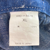 WEIRDO ウィアード 11SS デニム ベイカーパンツ チェーン刺繡 シンチバック インディゴ サスペンダーボタンカスタム Size XL 瑞穂店