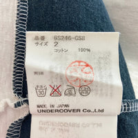 UNDERCOVER アンダーカバー 06SS T期 切替 ボーダー 長袖Tシャツ 3 ネイビー ホワイト カットソー size2 瑞穂店