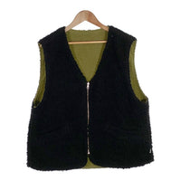 STUSSY ステューシー 20AW Wide Wale Reversible Vest コーデュロイ フリース リバーシブルベスト グリーン ブラック Size L 福生店