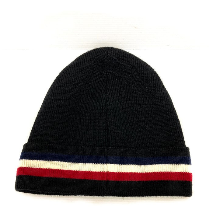 MONCLER モンクレール BERRETTO KNIT CAP ロゴワッペン付き ウール100％ ニット帽 ニットキャップ ブラック瑞穂店