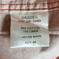ORGUEIL オルゲイユ オープンカラーシャツ OR-5060 レッド size40 瑞穂店