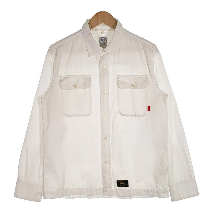 WTAPS ダブルタップス 14AW TWILL L/S SHIRT ツイルワークシャツ ホワイト Size M 福生店