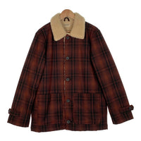 Nudie Jeans ヌーディージーンズ Mangan Lumber Jacket チェック ウール 裏ボアジャケット レッド 160692 Size M 福生店