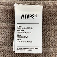 WTAPS ダブルタップス 17AW DECK CREW SWEATER デッキクルー ニットセーター ブラウン 172MADT-KNM02 Size 3 福生店