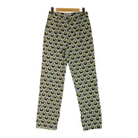 TODAYFUL トゥデイフル Jacquard Slit Trousers ジャガード スリットトラウザー 総柄パンツ 12020706 黒緑 size38 瑞穂店
