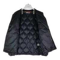 NANGA ナンガ オレンジ別注 キルト ダウンカーディガン ブラック sizeS 瑞穂店