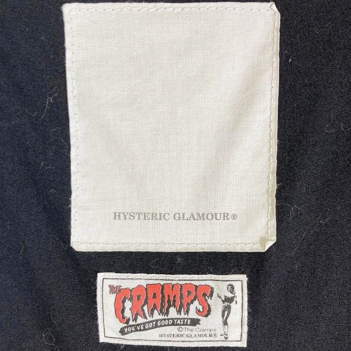 HYSTERIC GLAMOUR ヒステリックグラマー 0263AB10 16AW CRAMPS WHAT’S BEHIND THE MASK 刺繍  ミリタリージャケット ブラック sizeM 瑞穂店