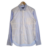 COMME des GARCONS HOMME コムデギャルソンオム 17SS コットン 切替 長袖シャツ ホワイト ブルー HS-B009 Size M 福生店