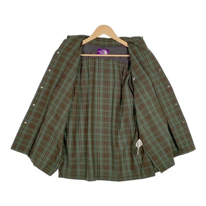 THE NORTH FACE PURPLE LABEL ノースフェイス パープルレーベル Flannel Plaid Field Shirt  フランネル フィールドシャツ チェック グリーン スナップボタン NT3266N Size S 福生店