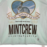 FR2 エフアールツー MINTCREW プリント ロングスリーブTシャツ ミントグリーン Size M 福生店