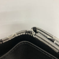 BALENCIAGA バレンシアガ 551921 1480 三つ折り ミニ財布 エブリデイ コンパクトウォレット ロゴ レザー シルバー 瑞穂店