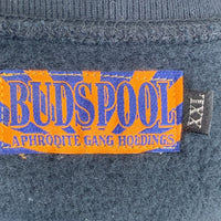 BUDSPOOL バッズプール APHRODITE GANG 刺繡ロゴ スウェットクルーネックトレーナー ブラック Size XXL 福生店