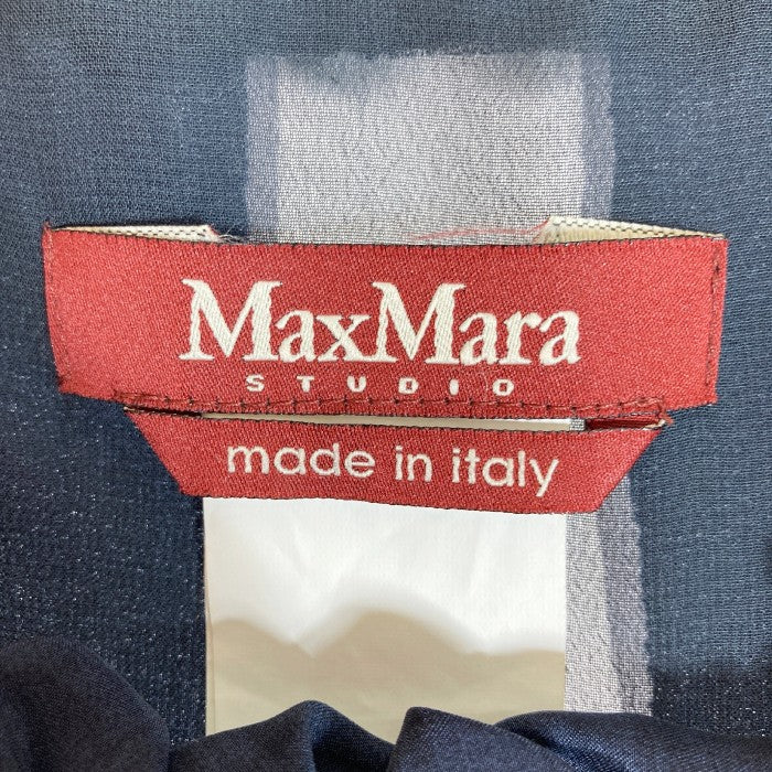 MAXMARA マックスマーラ ノースリーブワンピース ネイビー×グレー size40 瑞穂店