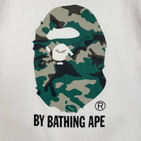 A BATHING APE アベイシングエイプ APE HEAD TEE ヘッド Tシャツ ホワイト カモフラージュ Size L 福生店