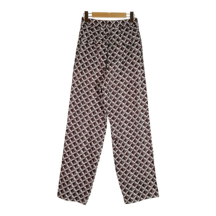 6(ROKU) ロク BEAUTY & YOUTH ユナイテッドアローズ SQUARE PRINT PANTS プリントパンツ ブラウン×ホワイト  size36瑞穂店