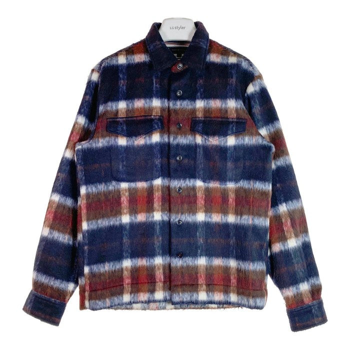 Tommy Hilfiger トミーヒルフィガー Shadow Check Overshirt Desert Sky Multi モヘア  チェックシャツ ネイビー/レッド sizeS 瑞穂店