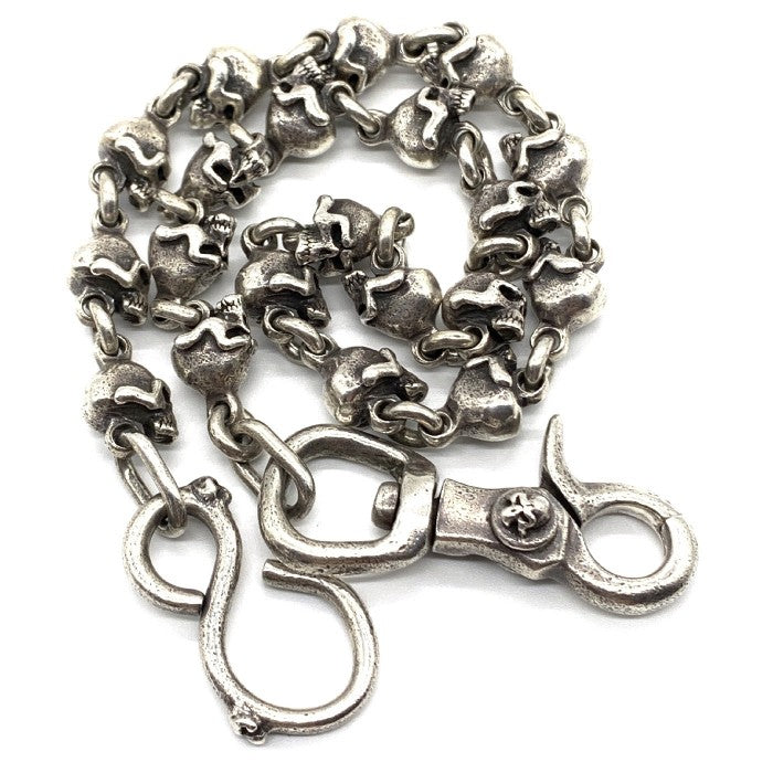 54センチチェーン最大幅THIRTEEN DESIGNS サーティーンデザイン SKULL WALLET CHAIN 20 スカルウォレットチェーン SV925 Size  50cm 福生店