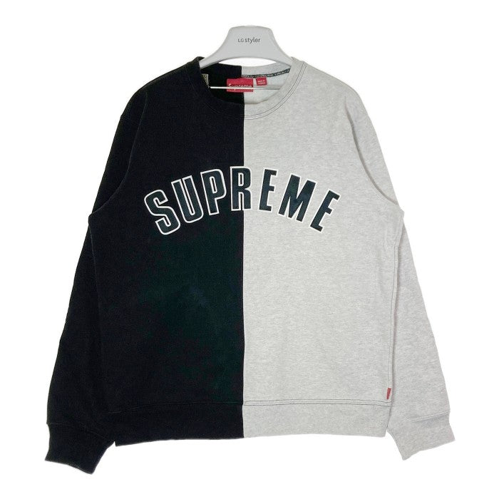 Supreme split hot sale crewneck black