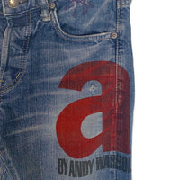 Hysteric Glamour ヒステリックグラマー アンディーウォーホル スタッズデニムパンツ スリム USEDダメージ加工 インディゴ 7AP-0092 Size 30 福生店