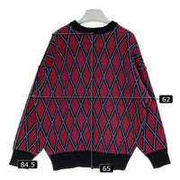 MOUSSY × UMBRO マウジー × アンブロ ニット オーバーサイズシルエット ボルドー sizeFREE 瑞穂店