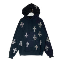 unknown アンノウン Rhinestone Cross Zip Hoodie ラインストーン クロス ジップ フーディー ブラック Size M 瑞穂店