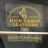HIGH LARGE LEATHERS ハイラージレザーズ 2nd Stillwater HL14JK002 ホースハイド レザージャケット ブラック size40 瑞穂店