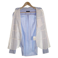 COMME des GARCONS HOMME コムデギャルソンオム 17SS コットン 切替 長袖シャツ ホワイト ブルー HS-B009 Size M 福生店