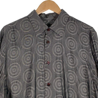 ARMANI JEANS アルマーニジーンズ 総柄 長袖シャツ コットン レーヨン グレー Size XL 福生店