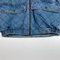 Supreme 2018AW Quilted Denim Pilot Jacket シュプリーム キルテッドデニムパイロットジャケット 裏地ボアブルゾン 中綿 ヴィンテージ加工 インディゴ sizeL 瑞穂店